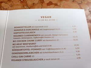 All vegan options at Café Eiles in Vienna