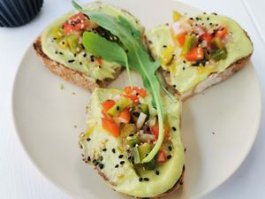 Avocado toast at Malcafe in Conil De La Frontera