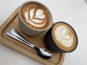 Cappuccino with oat milk   at Malcafe in Conil De La Frontera