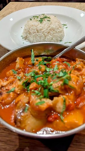 Yakhnet batinjan vegetarian (which is also vegan) at Chamisse in London