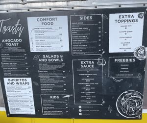 Menu updated November 2021 at Toasty in Bend