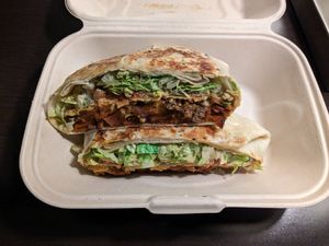 Pizza crunch wrap at Toasty in Bend