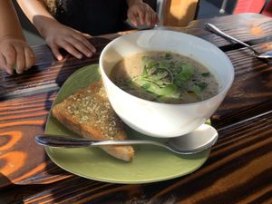 Cauli-Chowder w/garlic Toast at Toasty in Bend