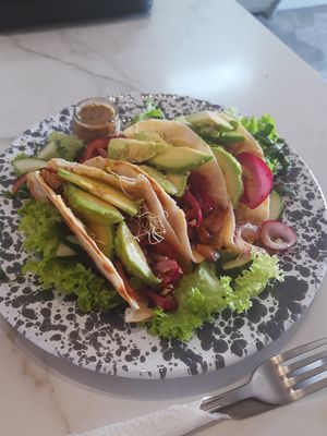 Portobello tacos! at Kinatia in Los Mochis