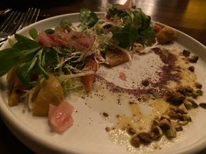 Chioggia beets & carrots  at Murray Circle in Sausalito