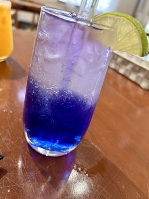 Blue pea drink   at Seed in Ipoh