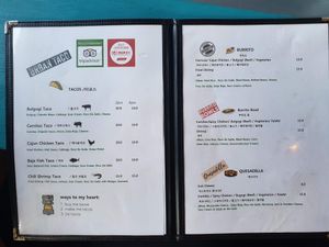 Menu at Macho Grill in Jeju