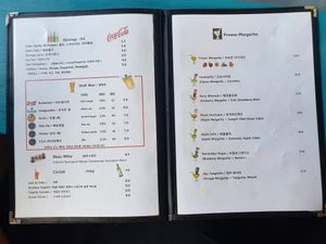 Menu at Macho Grill in Jeju