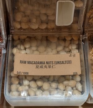 Raw Macadamia Nuts at Live Zero Bulk Foods in Hong Kong Island
