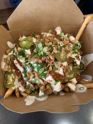 Chili fries  at BeetBox in Vancouver