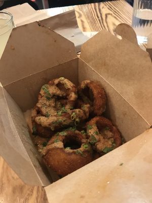 Onion rings  at BeetBox in Vancouver