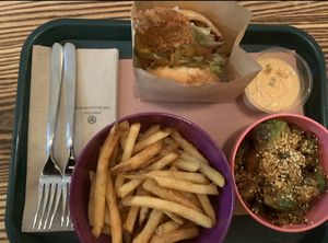 The infamous “chicken” burger  at BeetBox in Vancouver