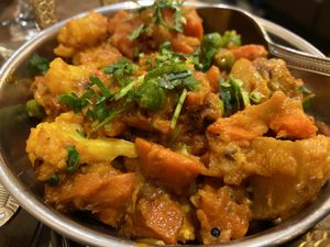 Aloo gobi matter at Lotus Curry House in Novato