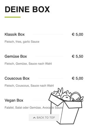 menu  at Art of Döner in Mannheim