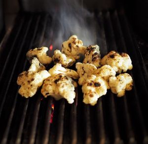 via Instagram @soberramen charcoal cauliflower with white miso and spice  at Sober Ramen in Geelong