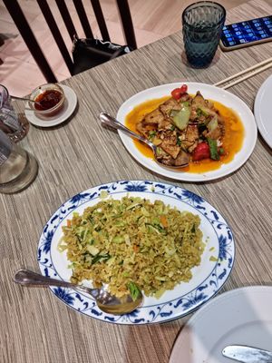 Curry fried Rice and tofu with vegetables at Capitale Della Cina in Florence