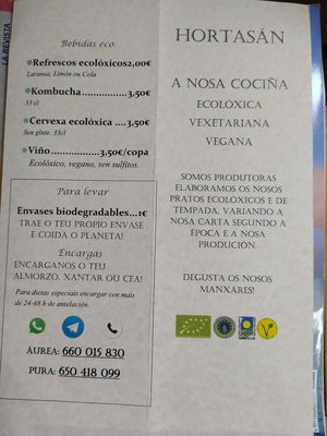 Carta at Hortasan in Pontevedra