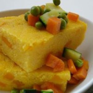 polenta con verdura at MacroVital in Alcoi