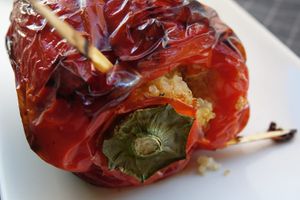 Pimiento relleno de quinoa at MacroVital in Alcoi