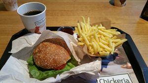 Vegan burger at Chickeria in Buchs