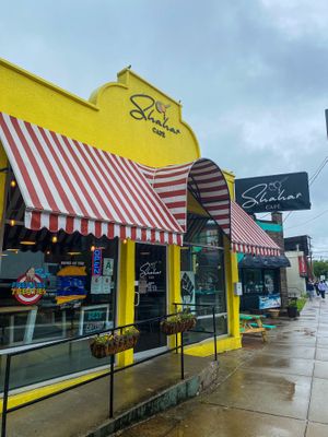 Outside at Shahar Cafe in Louisville