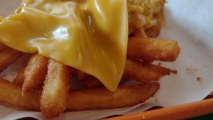 Cheese fries at Shahar Cafe in Louisville
