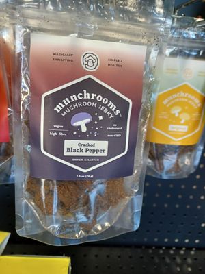 Munchrooms Jerky black pepper flavor at Veg-In-Out Market in Las Vegas