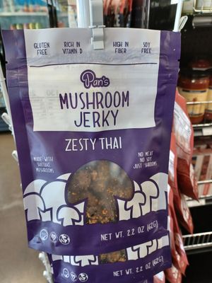 Pan's Mushroom Jerky zesty thai flavor at Veg-In-Out Market in Las Vegas