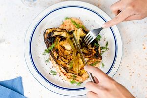 charred cabbage with chili aioli at Somebody People in Denver