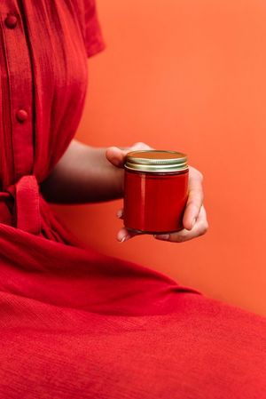 house made fresno chili and garlic hot sauce at Somebody People in Denver