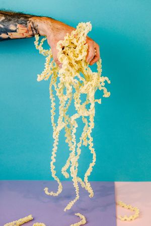 fresh house made pasta - mafaldine at Somebody People in Denver