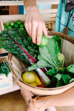 weekly all-organic produce box subscription at Somebody People in Denver