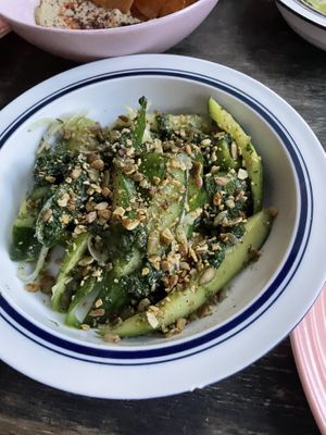 Cucumber dish at Somebody People in Denver