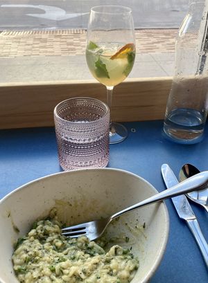 Asparagus risotto   at Somebody People in Denver