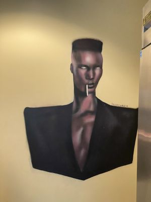 Grace Jones mural   at Somebody People in Denver
