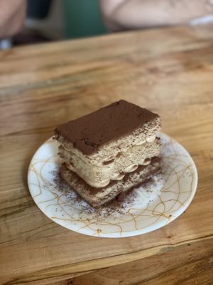 Vegan tiramisu to die for!  at Somebody People in Denver