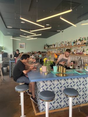 The front of the house — the bar   at Somebody People in Denver