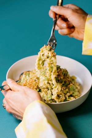 mafaldine pasta at Somebody People in Denver