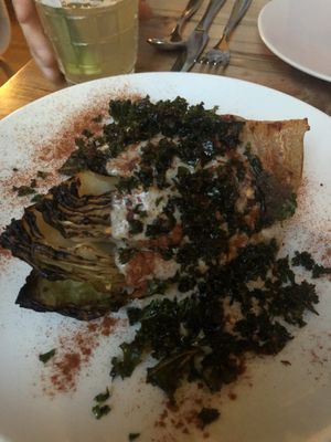 Grilled cabbage  at Somebody People in Denver
