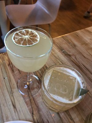 Rosemary gin cocktail and pineapple vodka   at Somebody People in Denver