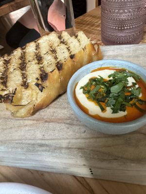 Grilled sourdough    at Somebody People in Denver