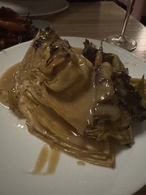 Cabbage and gravy   at Somebody People in Denver