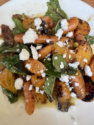 Grilled beets, carrots and coconut feta  at Somebody People in Denver