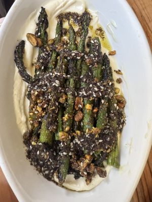 Grilled asparagus —highly recommend   at Somebody People in Denver
