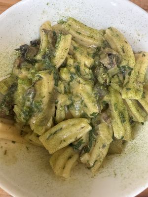 Estrella with leeks and mushroom  at Somebody People in Denver