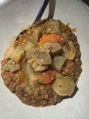 Stewed lentils   at Somebody People in Denver