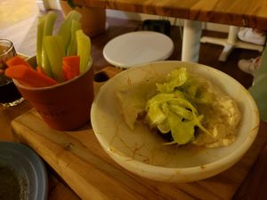 almond skordalia at Somebody People in Denver