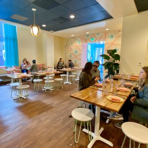 Seating is ample at Somebody People in Denver