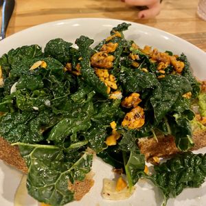 Kale toast  at Somebody People in Denver