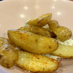 Potatoes with tzasiki at Somebody People in Denver